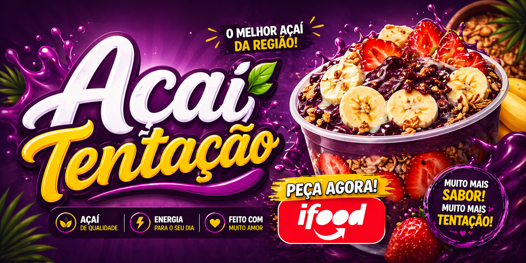 Capa de Açaí Tentação