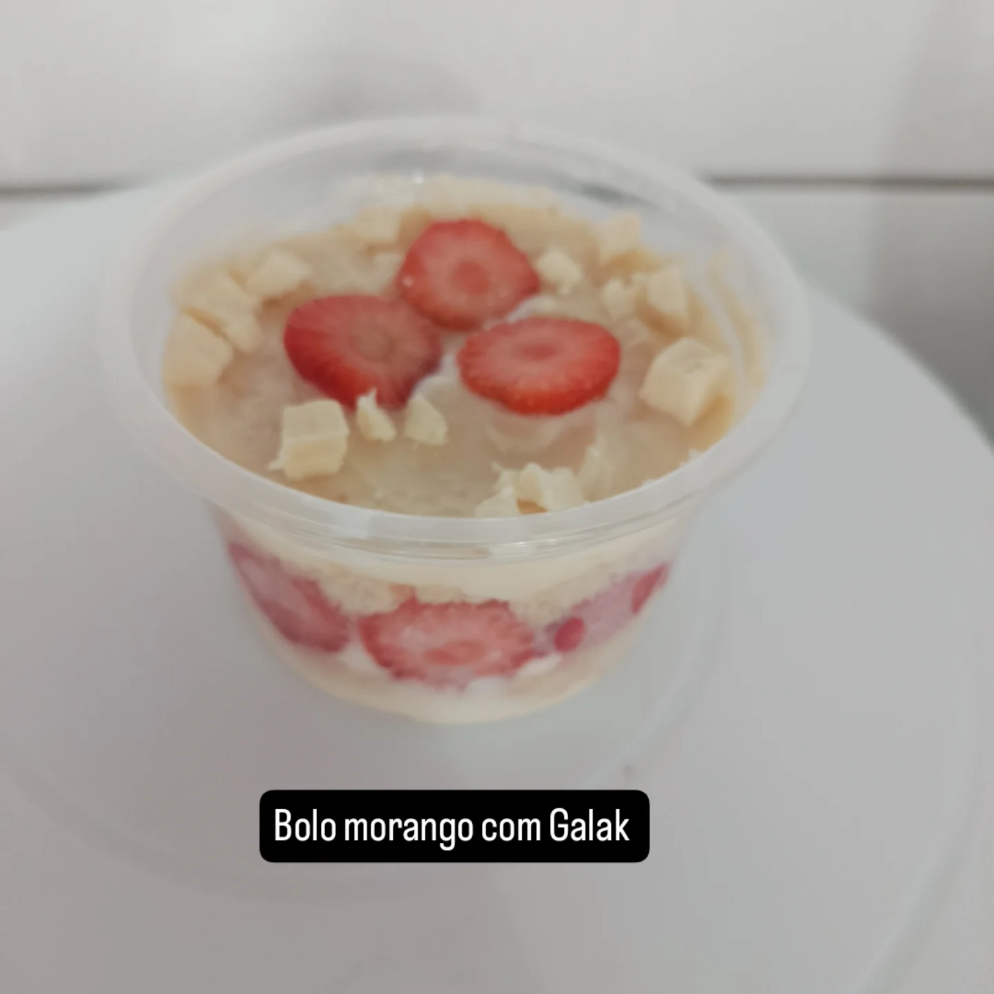 Morango com galack ou Laka