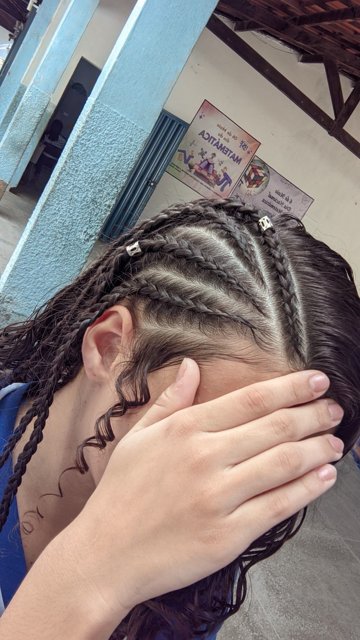 Trança nagô lateral simples 