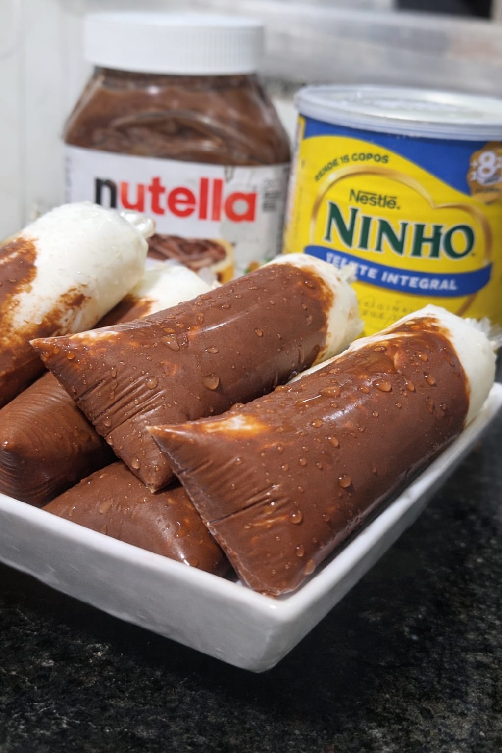 Sacolé de Ninho com Nutella