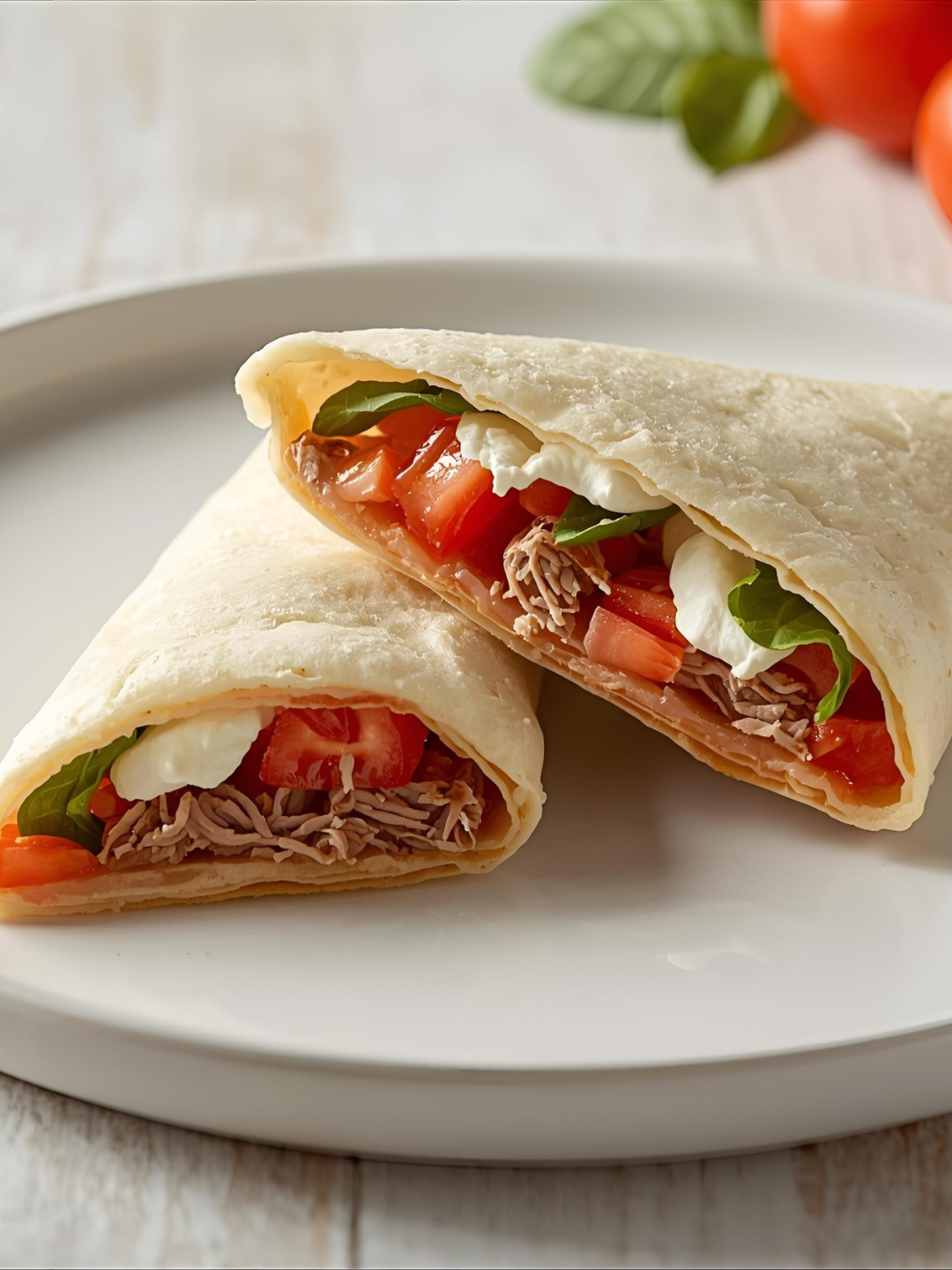 Tapioca Carne com Tomate.